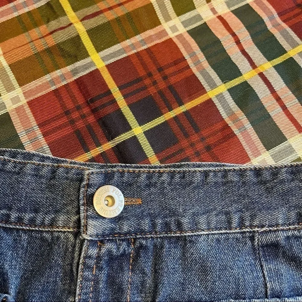 POL Distressed Denim Skirt Size Small